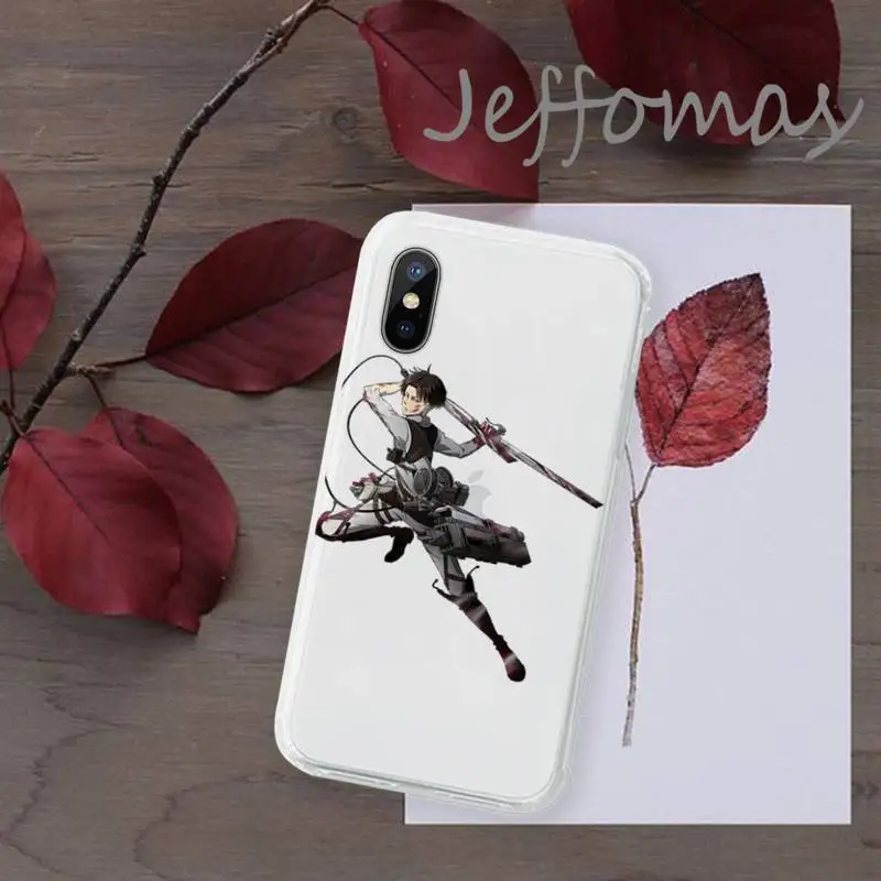 

Anime Japanese attack on Titan Phone Case Transparent for iPhone 11 12 mini pro XS MAX 8 7 6 6S Plus X 5S SE 2020 XR