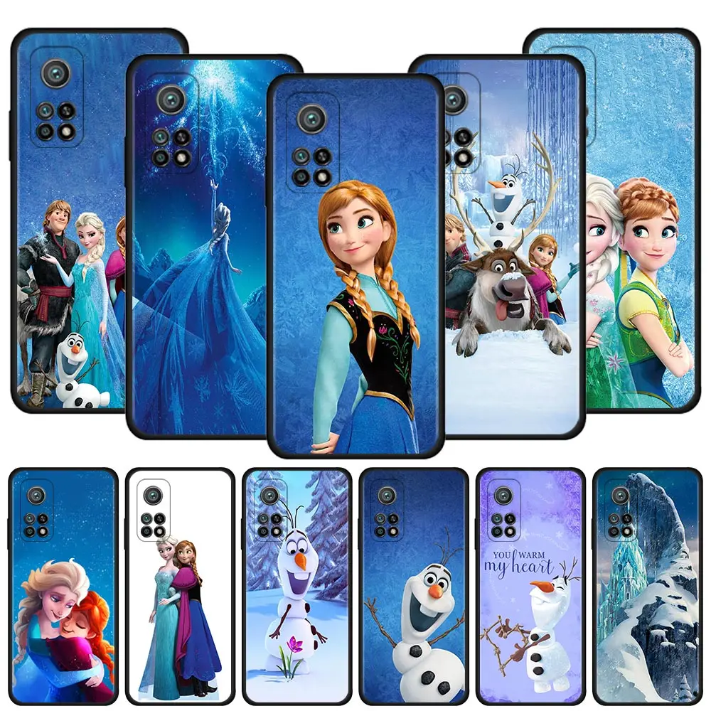 

Anna Elsa Princess Case For Xiaomi Mi 11 10T 10 Lite 10T Pro 11T 5G 9T Note 10 Lite Silicone Soft Bags Cover Funda