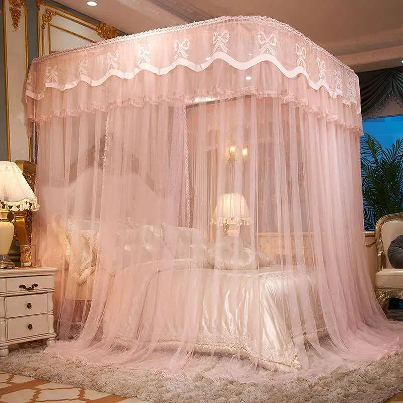 

Nordic Princess Mosquito Net Full Queen Decoration Embroidery Mosquito Net Double Bed Bed Canopy Tent