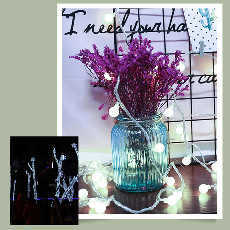 

Hot Sale!!! Cherry Balls LED Fairy String Lights Battery USB Wedding Christmas Garland Decor