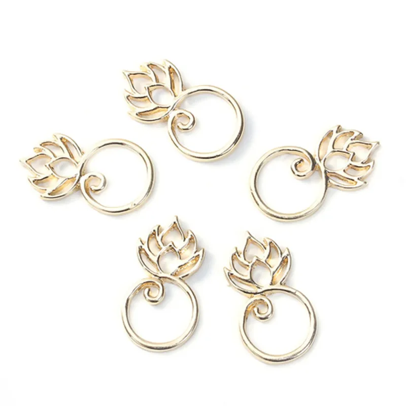 5 шт. витые коннекторы из сплава цинка DoreenBeads серебристые круглые кольца