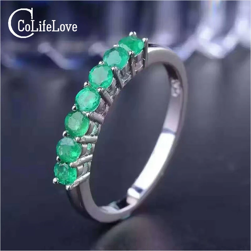 100% женское кольцо из серебра с изумрудом 2 5 мм|designer emerald rings|ring simplering solid |