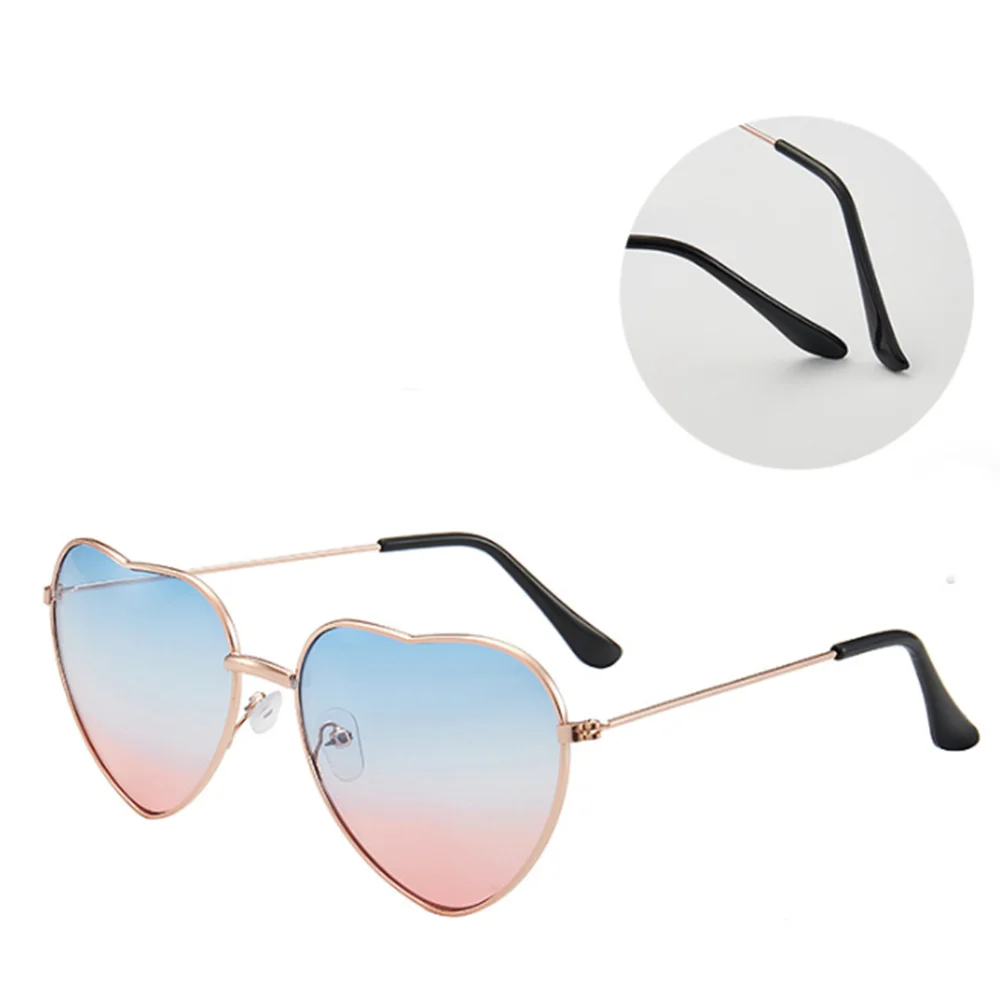 New Heart Shaped Windproof Sunglasses Hippy Boho Festival Style London Euro Design Women Sun Glasses Vintage Eyewear Metal Frame|Женские