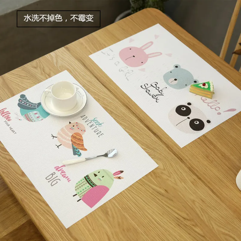 Детская подстилка для стола водонепроницаемая из ПВХ коврики обеденного