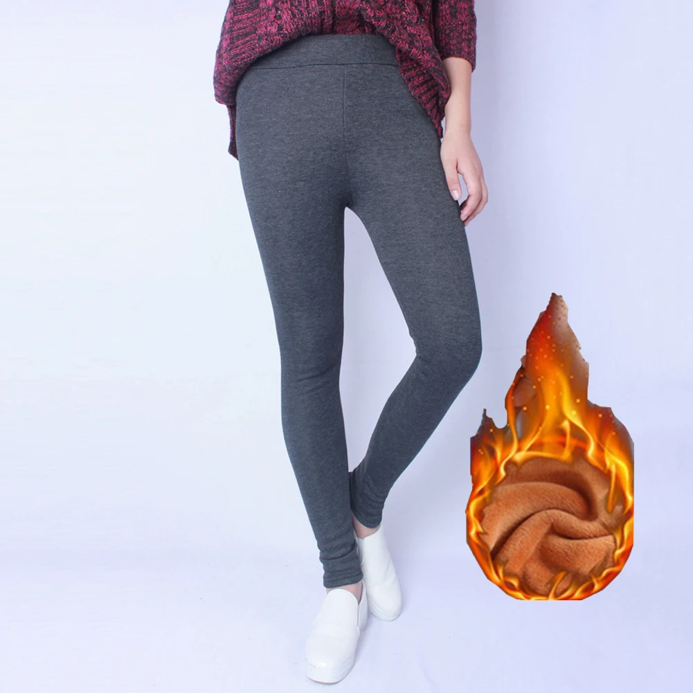 Зимние Леггинсы теплые штаны обтягивающие толстые бархатные шерстяные флисовые