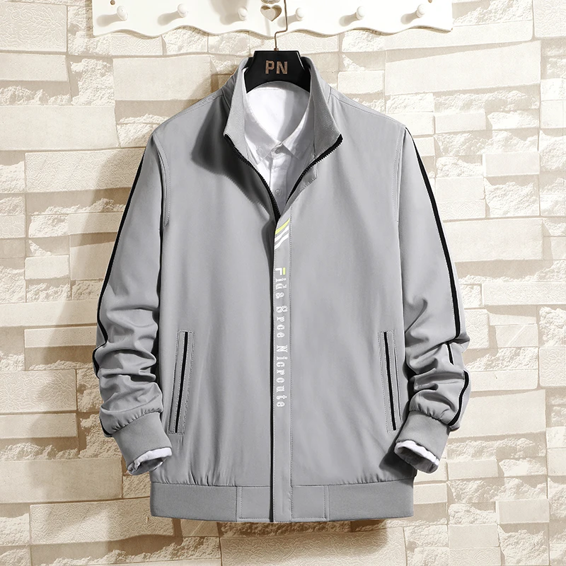 

Men's Baseball Collar Jacket 2021 Spring and Autumn High Quality Casual All-match Trend Fashion Men's Clothing Bomber Jacket