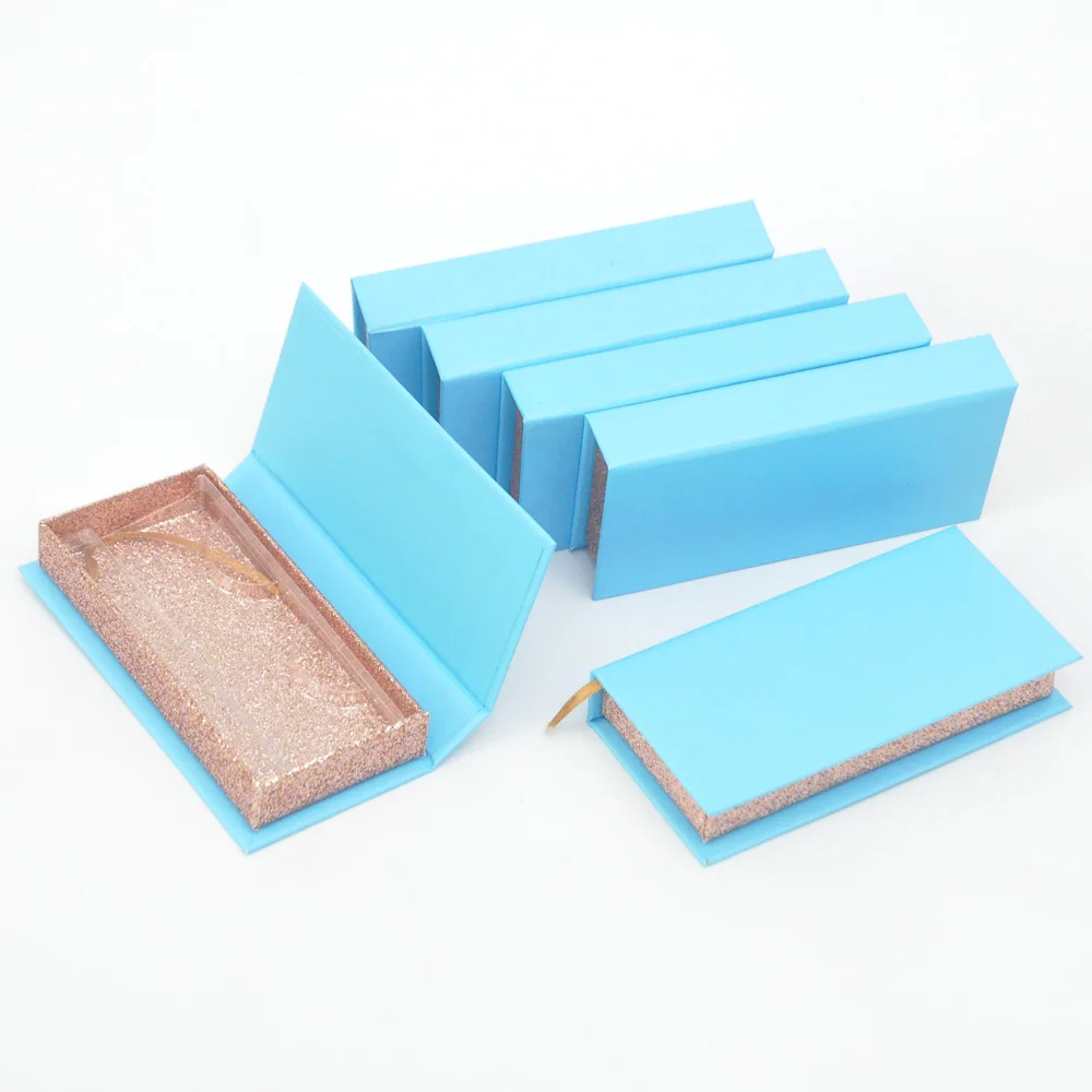 

Wholesale Lash Boxes Packaging Eyelash Box Package Custom Blue Rose Gold Magnetic Storage Case Vendors Cosmetic