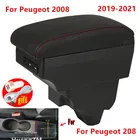 Для Peugeot 208 подлокотник для Peugeot 2008 2019 2020 2021 модифицированные детали внутреннем хранилище в аксесуары крытого вагона USB светодиодный