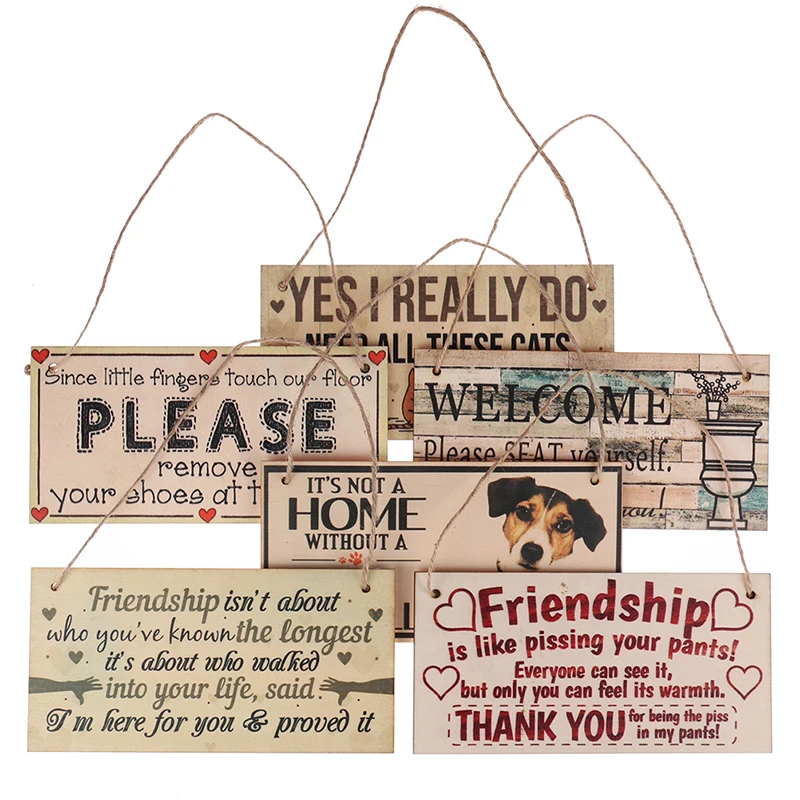 1 шт. Висячие знаки знак животного придверная тарелка для дома кошки деревенский