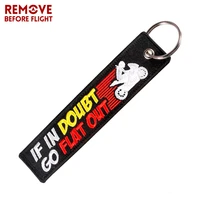 travel luggage bag tag keychain if in doubt go flat out embroidery letter key chain aviation gifts flight crew pilot keychain