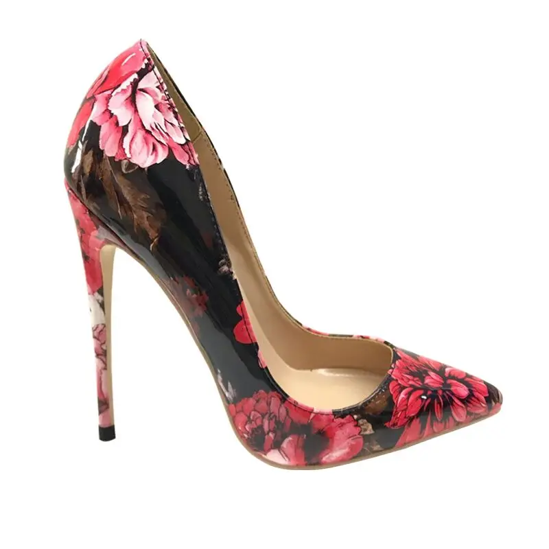 

Fashion free shipping black red Patent Leather Poined Toe Stiletto Heel high heel shoe pump HIGH-HEELED SHOES dress shoes