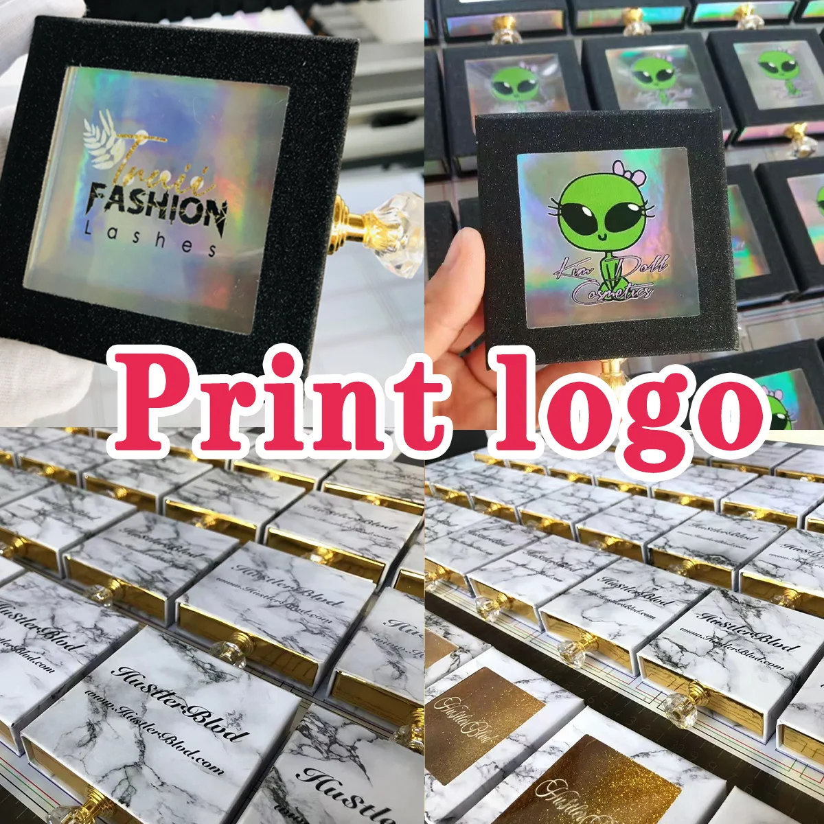 Футляр для ресниц FOXYFOX объемные норковые ресницы в упаковочной коробке с