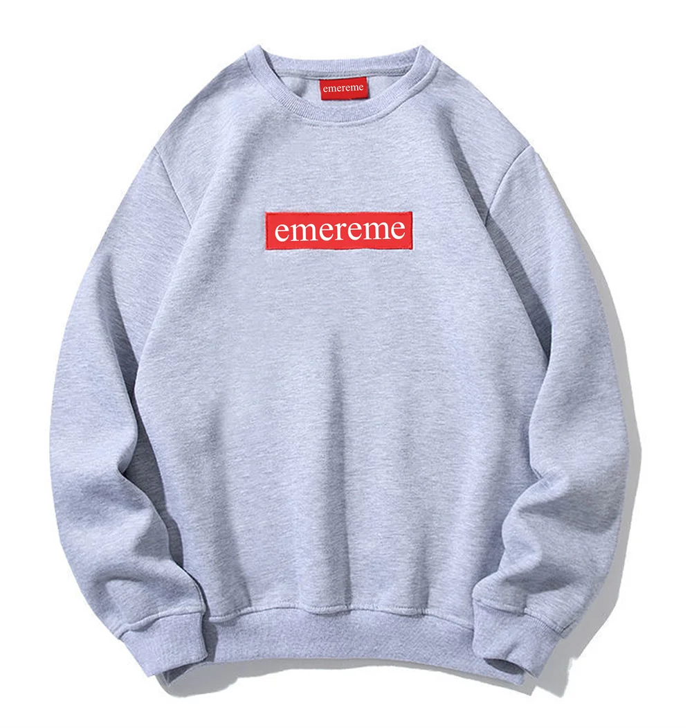 

Hip-hop Trend SUP Brand Sweater Men Brand O-neck Men's Pullover Gray Fashion Plus Size Casual Pullover