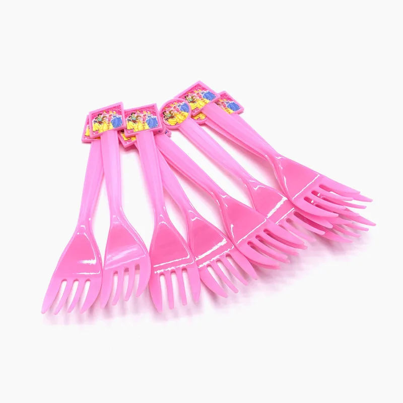 Белоснежная принцесса одноразовые вилки товары для дня рождения украшение