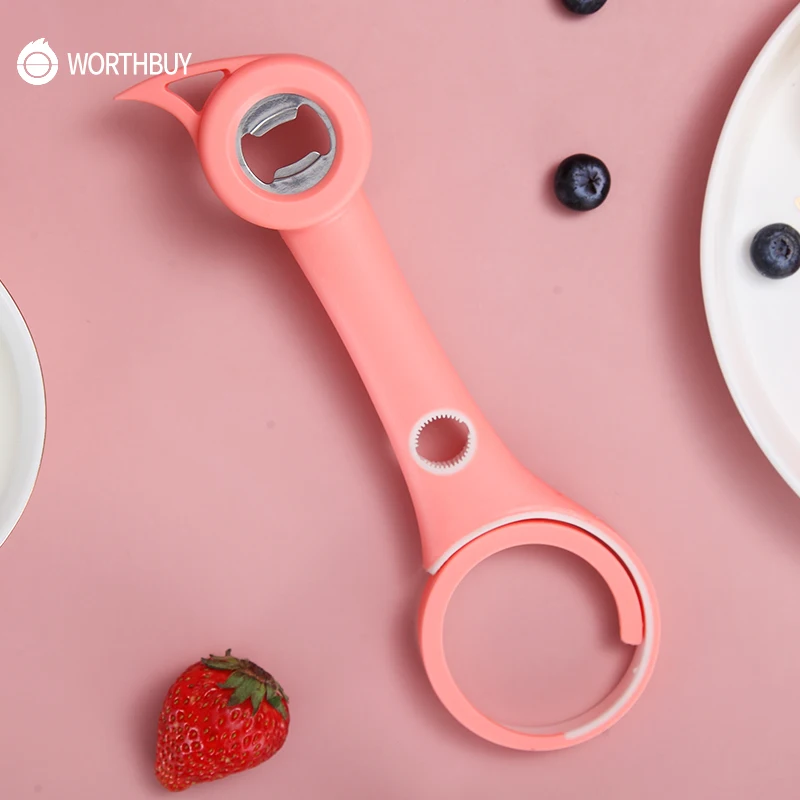 WORTHBUY 6 in 1 Открывалка для бутылок Многофункциональная Пластиковая консервная