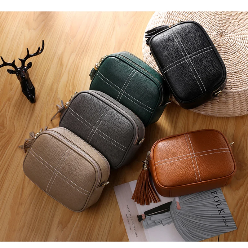 Wmnuo Брендовая женская сумка-конверт с кисточкой из 100% натуральной кожи мягкая