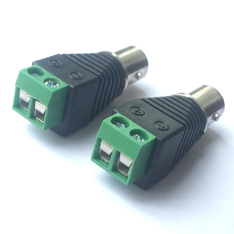 

100PCS/lot Coax CAT5 to Camera CCTV Terminal BNC Video AV Balun Connector Adapter POE CCTV Tester IP Camera Wholesales