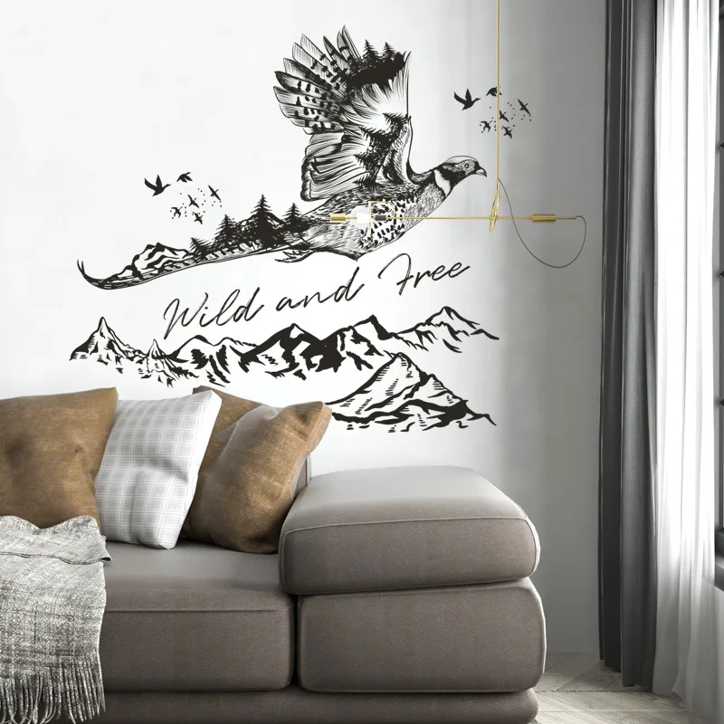 

Modern Ink Eagle Canvas Painting Nursery Wall Art Print Poster Pictures for Living Room Home Decor Wall Hanging Sticker