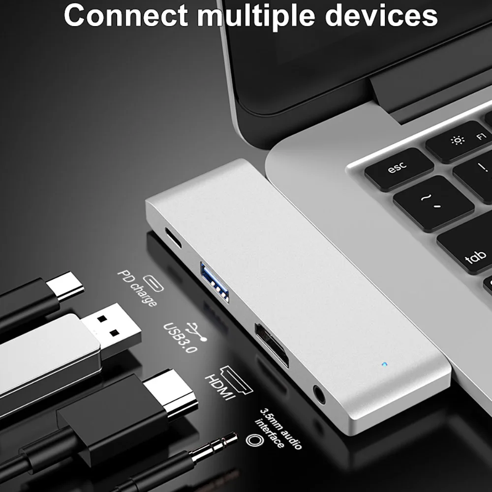 USB хаб FDBRO док станция с пересекающимися краями 4 в 1 тип С Hdmi многофункциональный