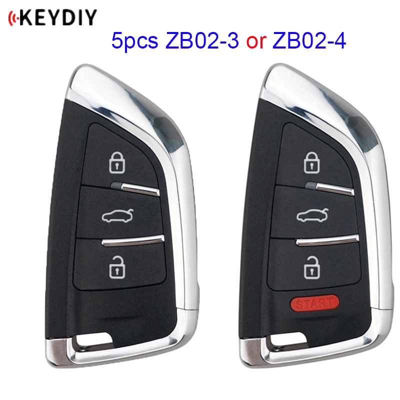 

KEYDIY 5pcs ZB02-3 ZB02-4 KD Smart Universal Remote Key for KD900 KD-X2 Mini KD Key Tool
