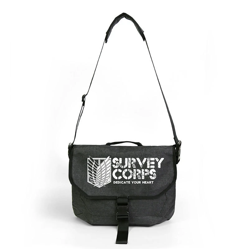 Anime Attack on Titan Recon Corps Messenger Bag Polyester Satchel Crossbody Teenagers Schoolbag Unisex Laptop Bookbag Collection |