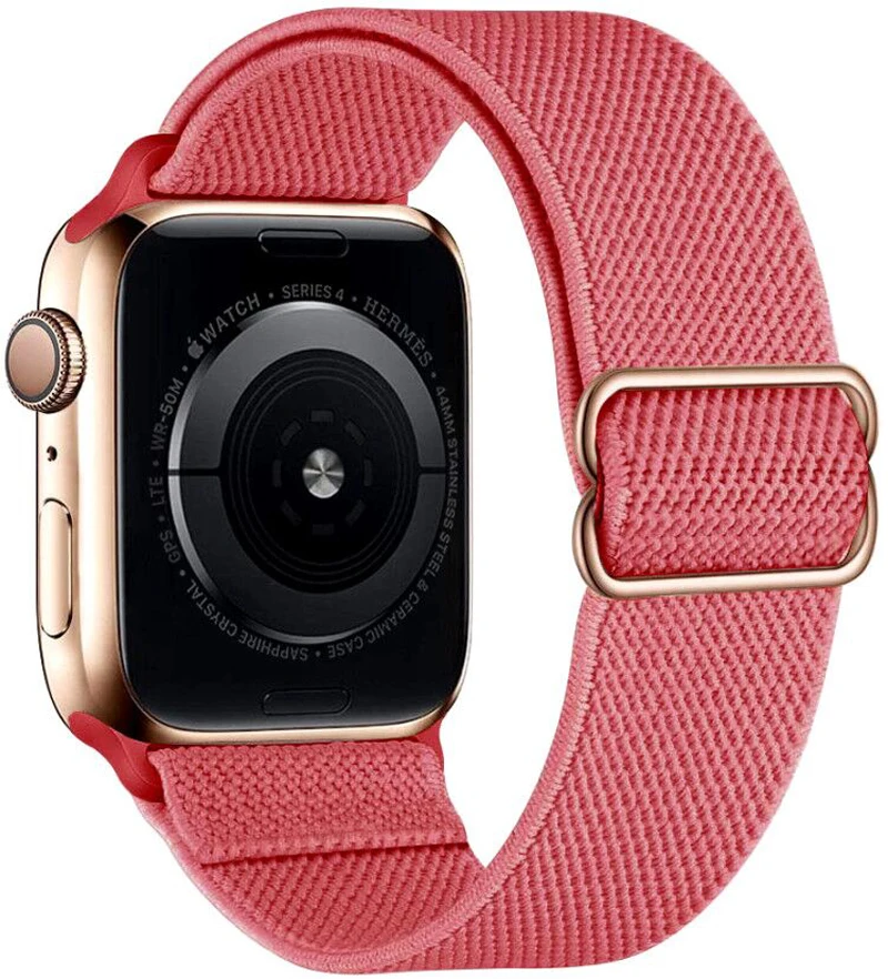 

Для наручных часов iwatch, 2, 3, ремешок 38 мм 42 мм ремешок нейлоновый эластичный ремень совместимый для наручных часов Apple watch 6 5 4 SE 44 мм 40 мм регули...