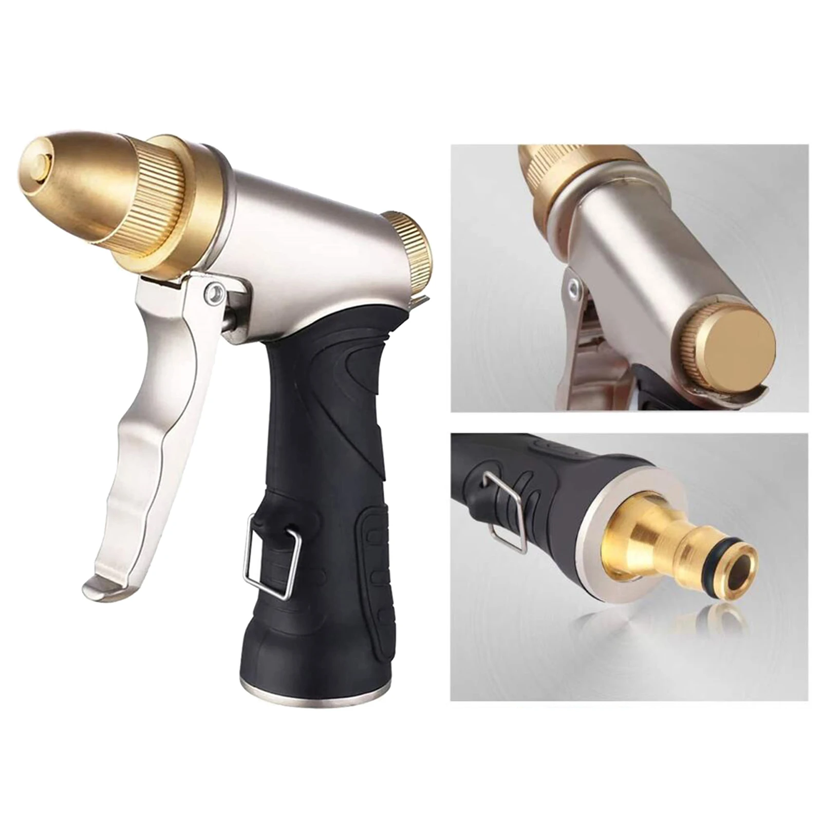 

High Pressure Jet Garden Water Hose Spray Nozzle Sprayer 4 Modes