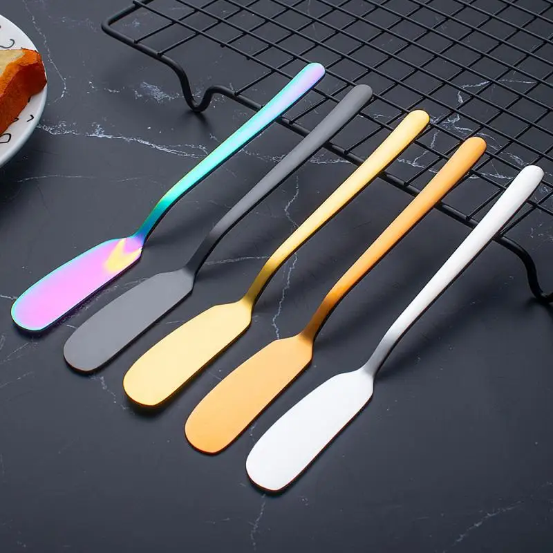 

Stainless Steel Butter Knife Pizza Hole Cheese Dessert Jam Knife Cutlery Cream Knifes Breakfast Toast Bread Knife Kichen Tools