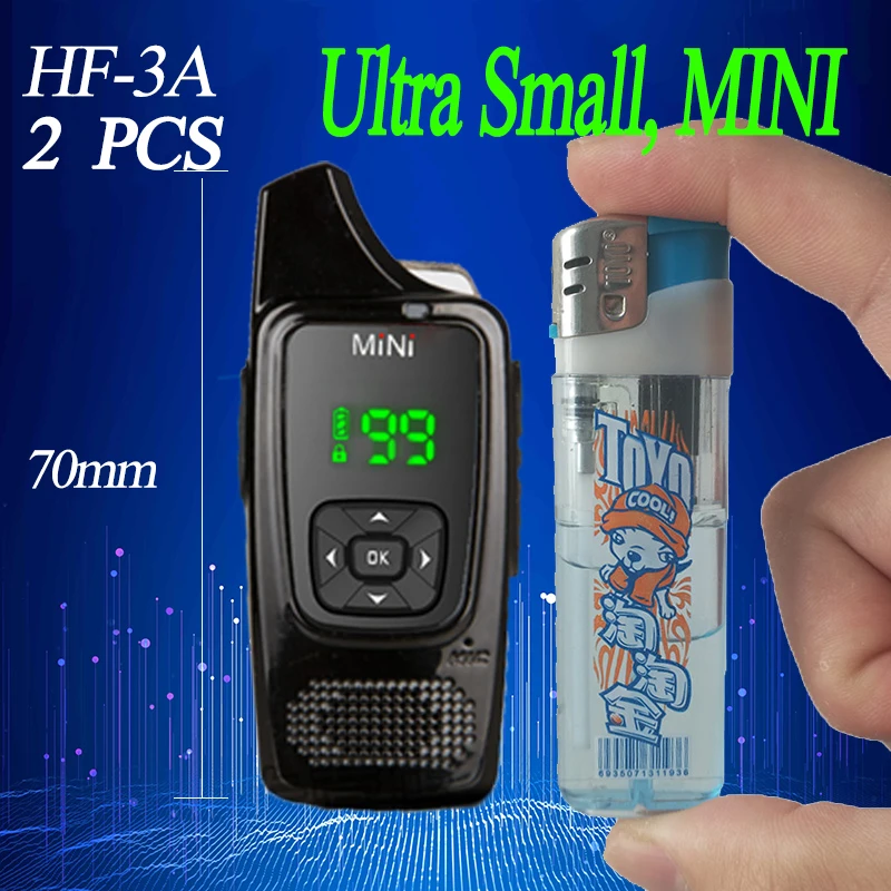 2PCS HF MINI Walkie talkie  PMR446 cb radio station Ultra-small  ham radio comunicador Transceiver Free headset walkie-talkies