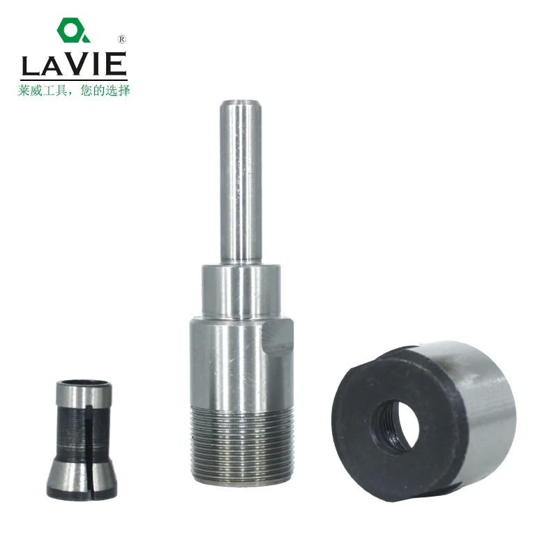 LAVIE 1 pc 1/4&quot 8mm 12mm 1/2&quot Shank Router Bit Extension Rod Collet Engraving Machine Milling Cutter for Wood MC04003 |