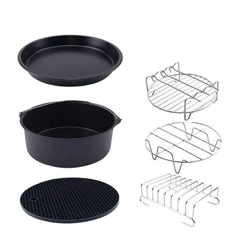 Набор аксессуаров для воздушной фритюрницы 7 дюймов 6 шт сковорода Для Выпечки