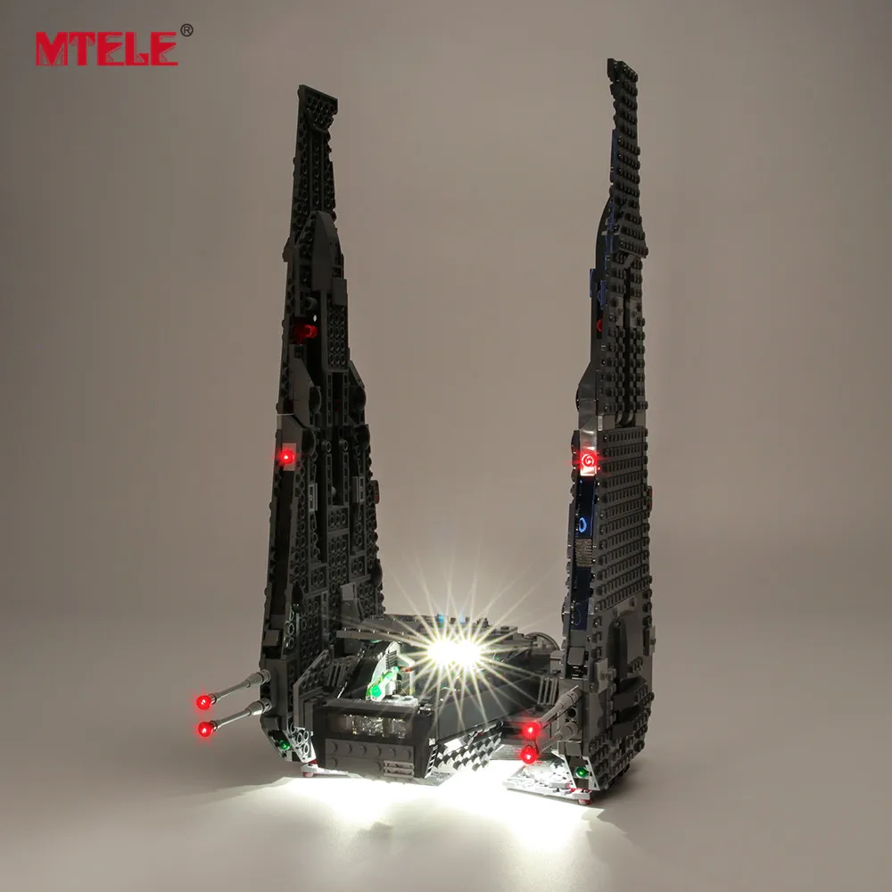 

MTELE Brand LED Light Up Kit for Star war Kylo and Ren' S Command Shuttle Compatile with 75104 NOT Include Model