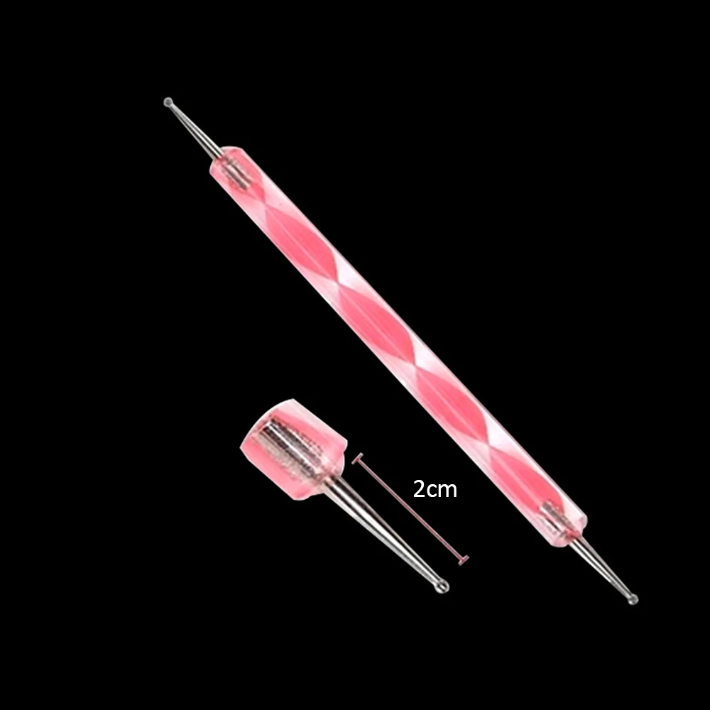 Nail Dotting Pen 5 Pcs Point Flower DIY Art Tool 3D Crystal Brush Set Drill Gel Polish Drawing | Красота и здоровье