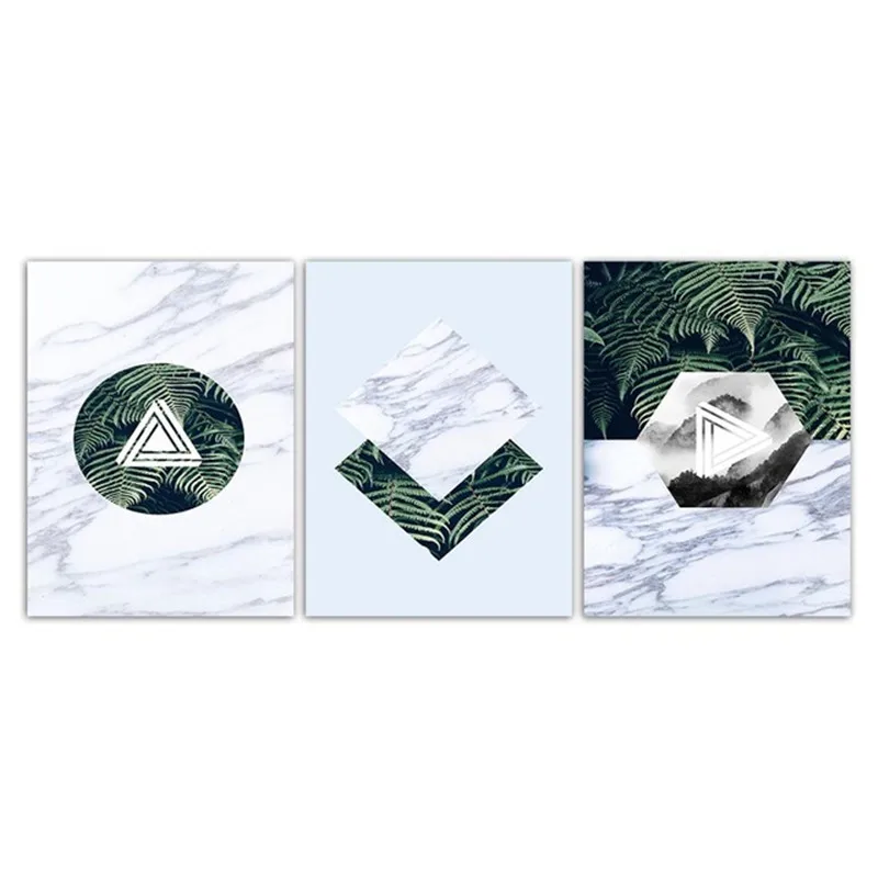 Скандинавские плащи листья плакат Холст Искусство А4 минималистическая