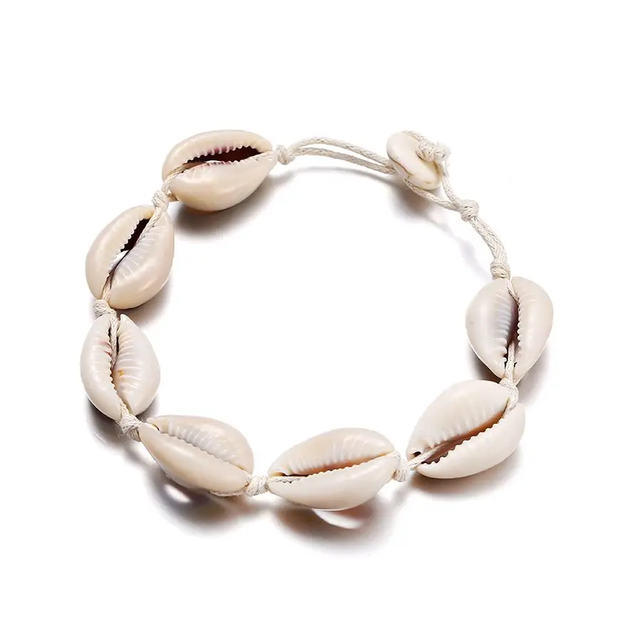 Boho натуральный корпус браслет для ног белая веревка ножные браслеты с цепочкой