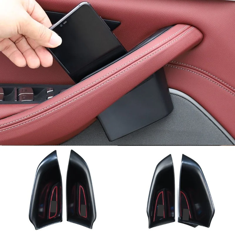 

Car Door Inner Handle Storage Box for BMW New 5 Series 2018-2021 525Li Auto Door Armrest Interior Boxes Modification Decoration