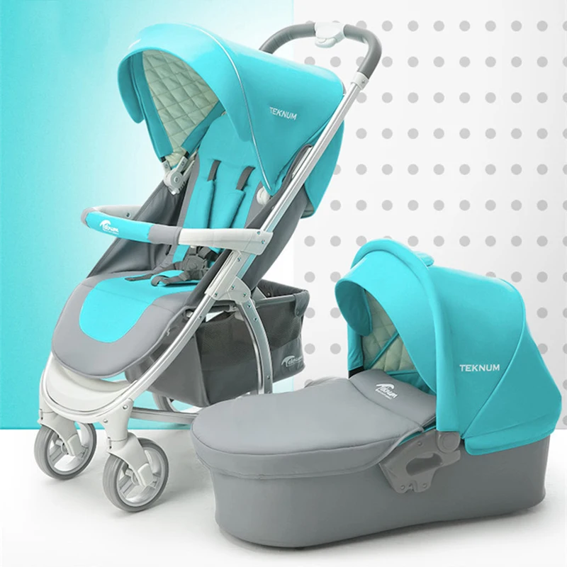 Baby Stroller High View Baby Stroller Stroller with safety seat 2 in 1 Stroller CE safe baby cart Four-wheel suspension