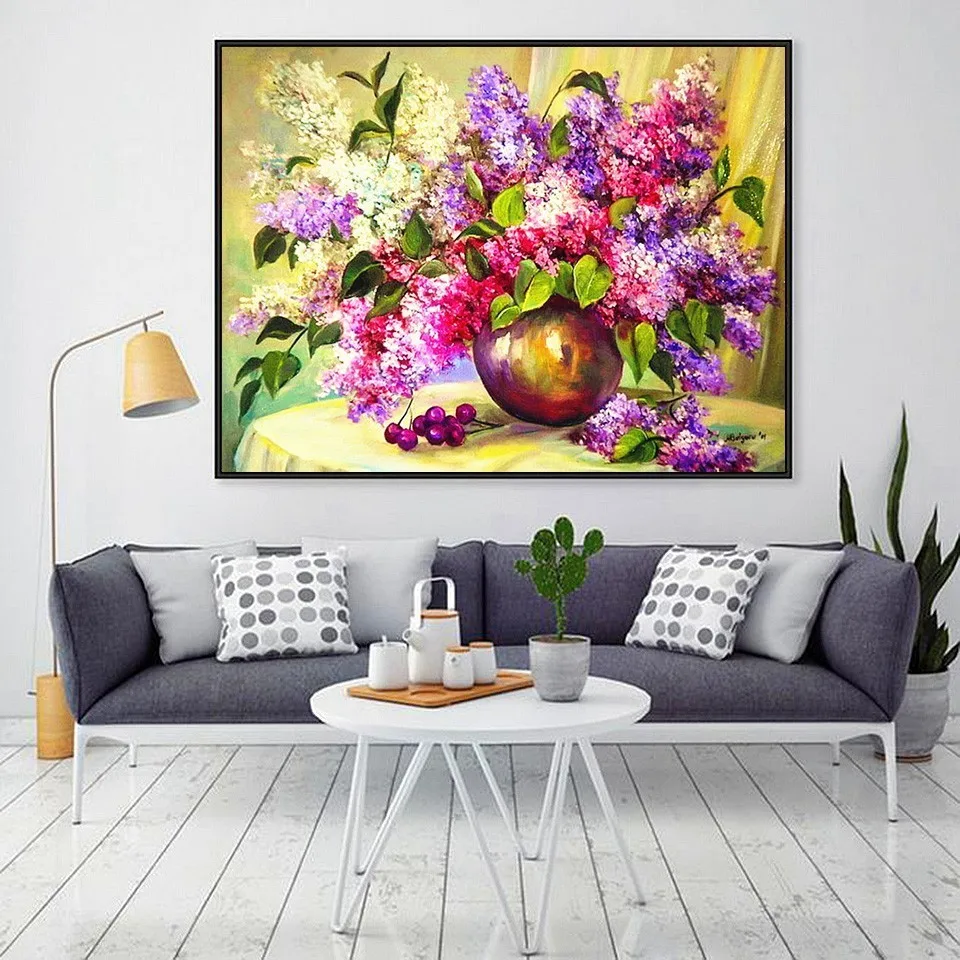 EverShine DIY 5D алмазная живопись цветы вышивка крестиком Алмазная Стразы Лаванда
