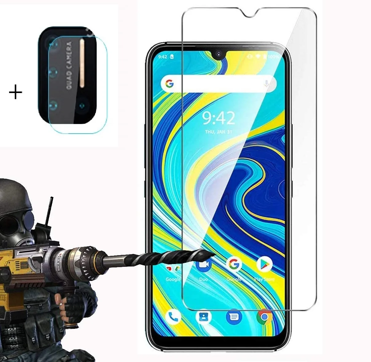 Защитное стекло для объектива камеры Umidigi A7 Pro мягкое закаленное протектор экрана
