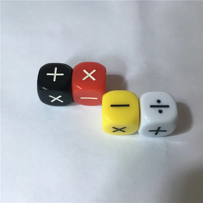 4 шт./компл. новые добавки и вычитание символов игральные кости Детские