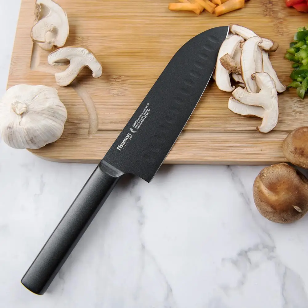 Fissman 7 дюймовый нож сантоку Shinto Sereis Японские Стальные Кухонные ножи 3cr13 с ручкой