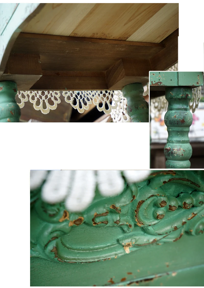 Красивый маленький потрепанный шикарный винтажный твердый деревянный