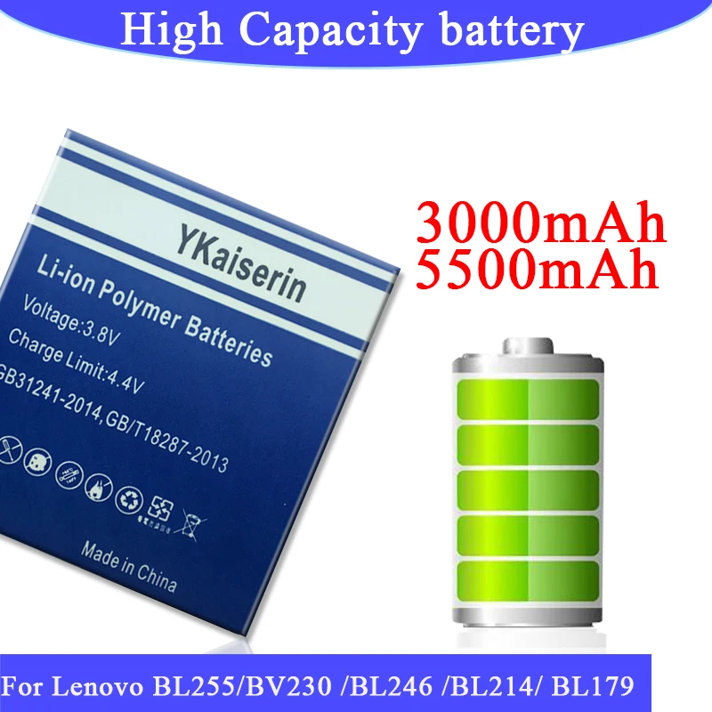 Аккумулятор BL246/BL214/BL179/BL255/BV230 для Lenovo Z90 S680 S850E A316 A360E ZUK Z1 /Vibe Z2 аккумулятор большой