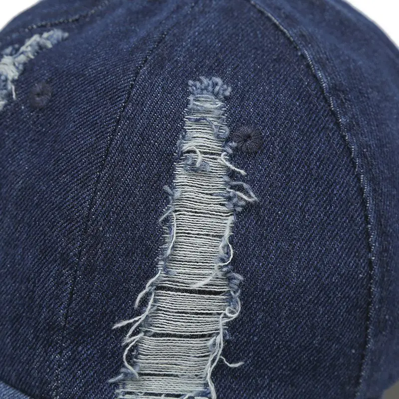 

Fashion spring and autumn worn denim cap summer outdoor leisure visor hat trend hole baseball caps hip hop sport hats