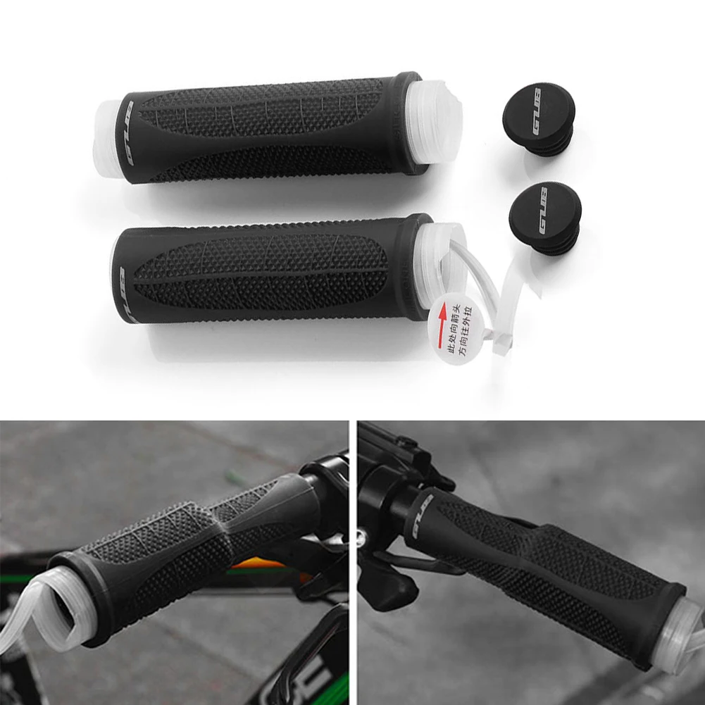 

1 pair Bike Grips Silicone Anti-Slip Bicycle Handlebar Grips Innovative Pull-Out Grips Bicycle Accessories