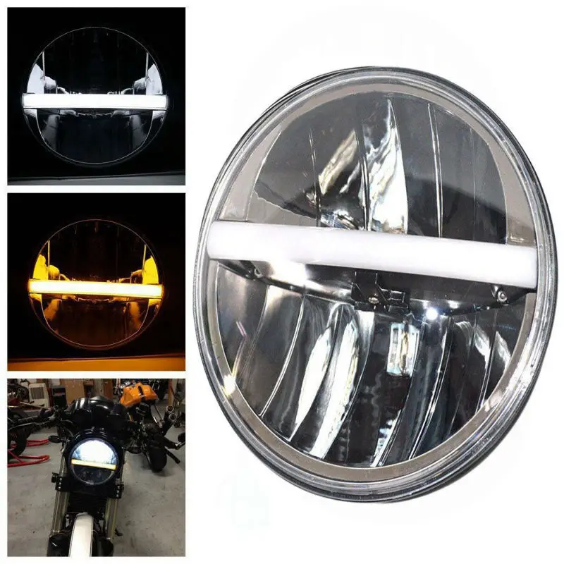 2 шт. 7 дюймовая круглая светодиодная фара отражатель бело желтая для Jeep Wrangler