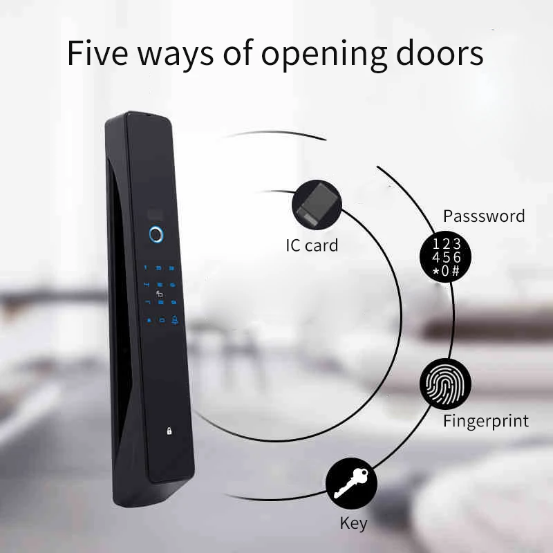 Дверной смарт замок Obawa электронный биометрический с дактилоскопическим