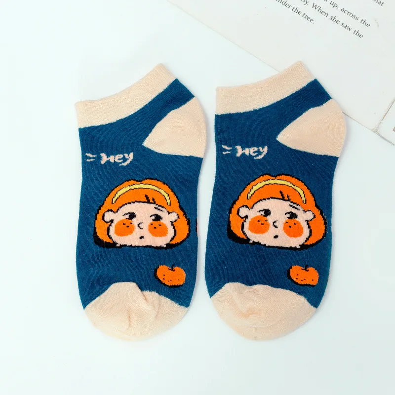 

2021 summer women socks Cute cartoon bear crocodile fashion wild shallow mouth felmen female invisible slipper socks