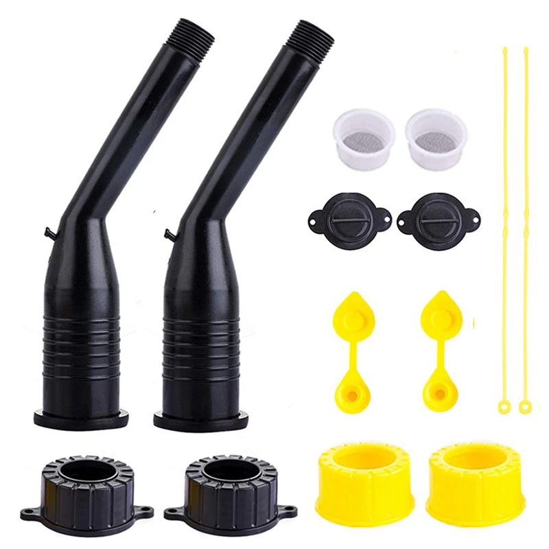 

Rigid Can Spout Replacement Nozzle Vent Kit with Filter Screen for Old Style Water Jugs and Pre-2009 Plastic Can 2 Set