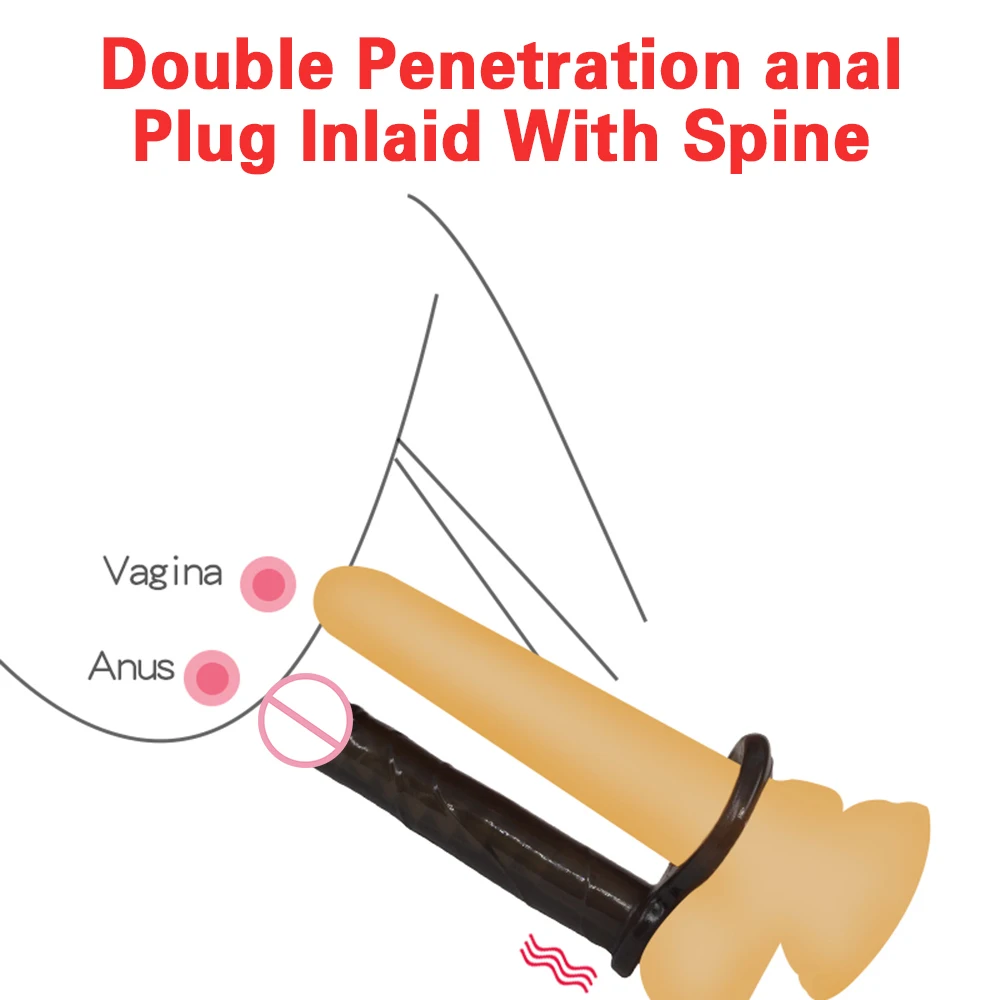 Anal Sex Toys Vibrating Dildo Plug Anus Vagina Massager G Spot Stimulator Wearable Butt With Time Delay Ring | Красота и здоровье